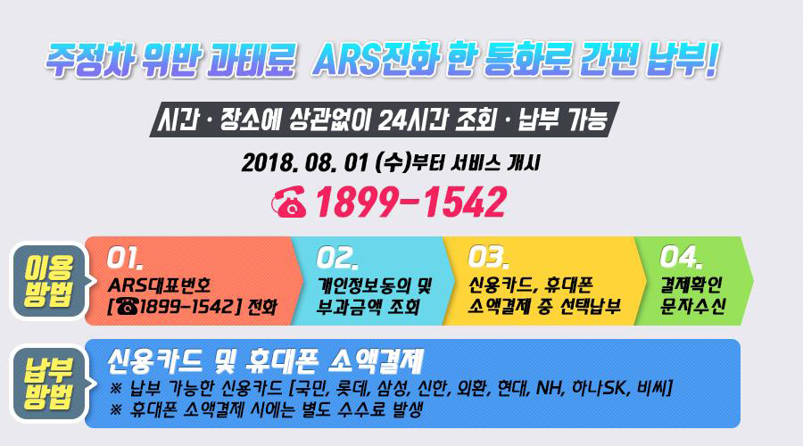 주정차 위반 과태료 ARS전화 한 통화로 간편 납부 안내 첨부이미지