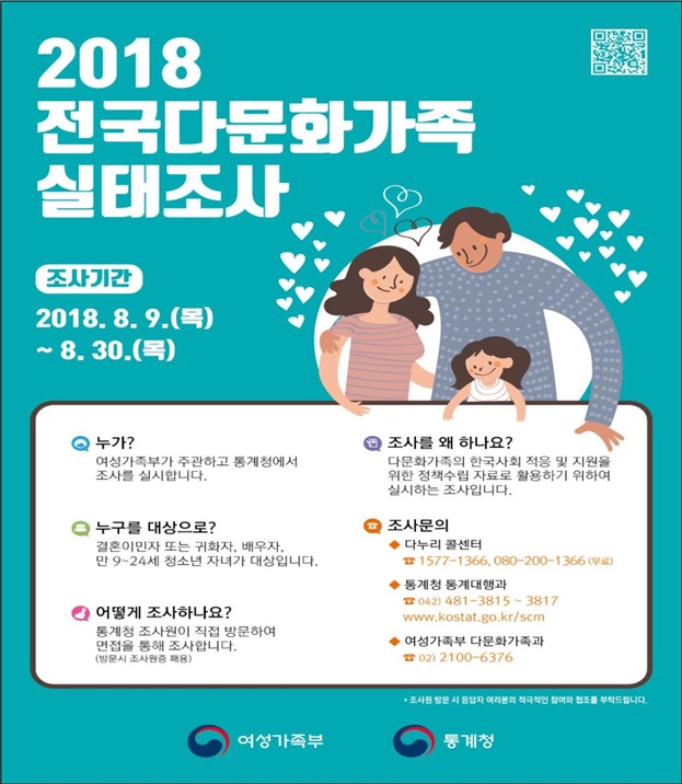 2018 전국다문화실태조사 안내 첨부이미지