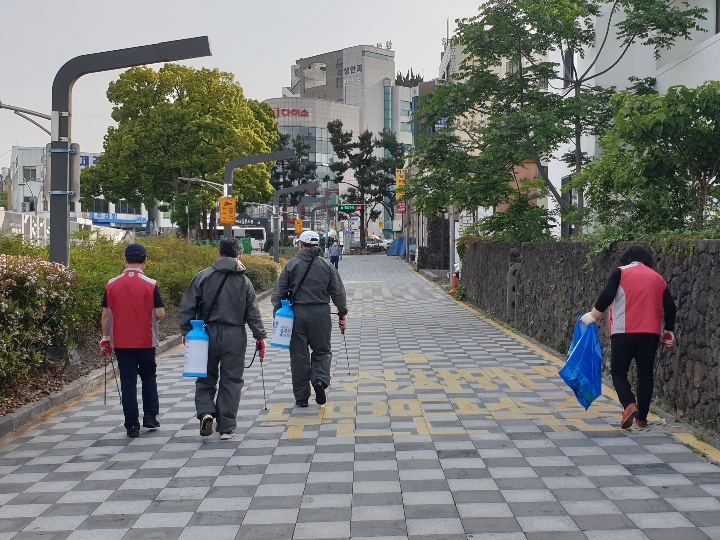 일도1동 통장협의회, 코로나19 방역활동 전개 첨부이미지