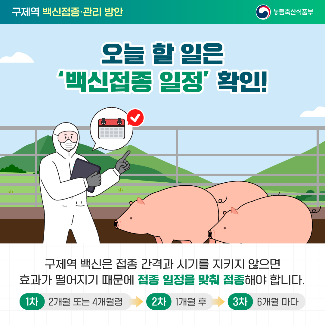 구제역 백신 접종 및 관리 방안 첨부이미지