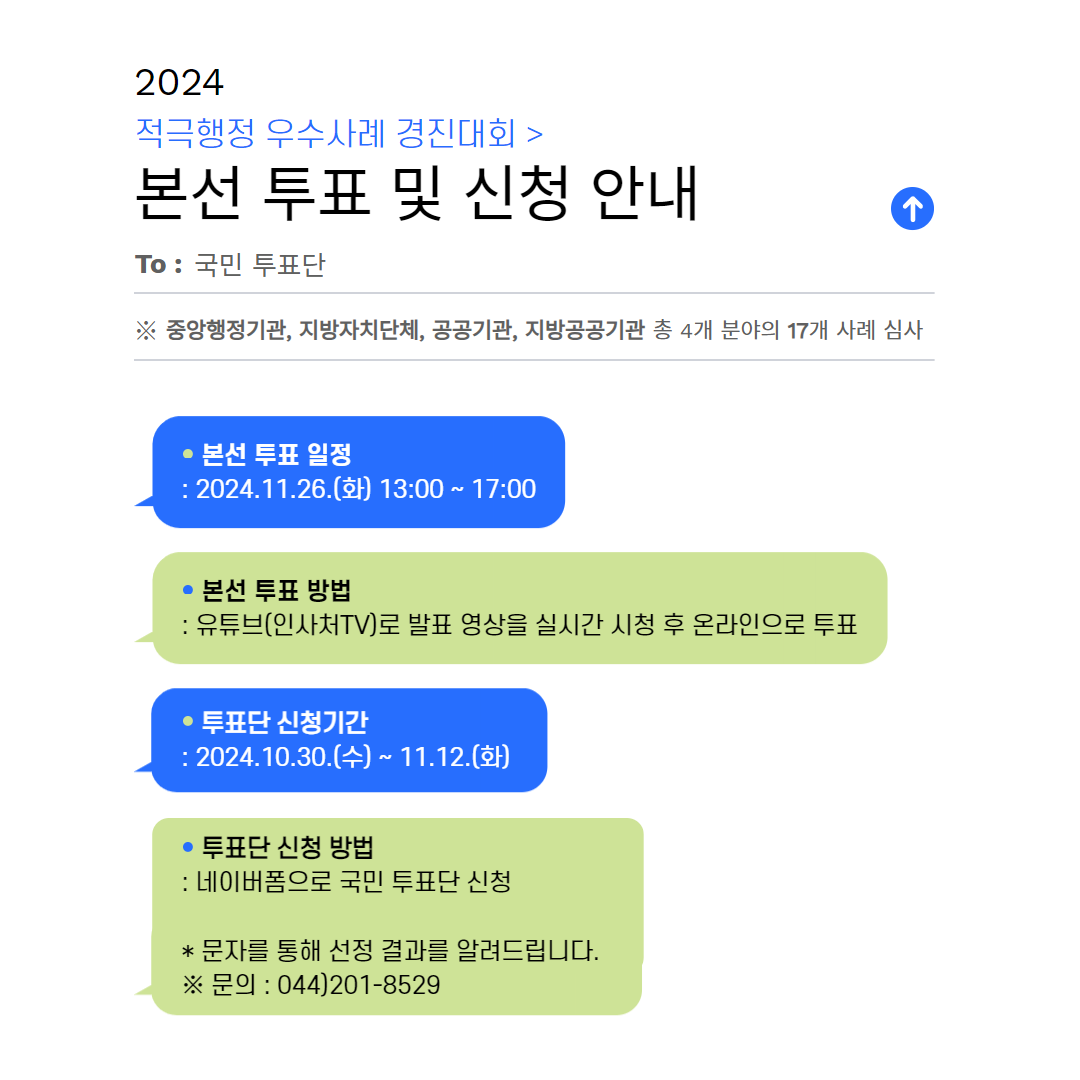 2024년 적극행정 우수사례 국민투표모집 홍보 첨부이미지