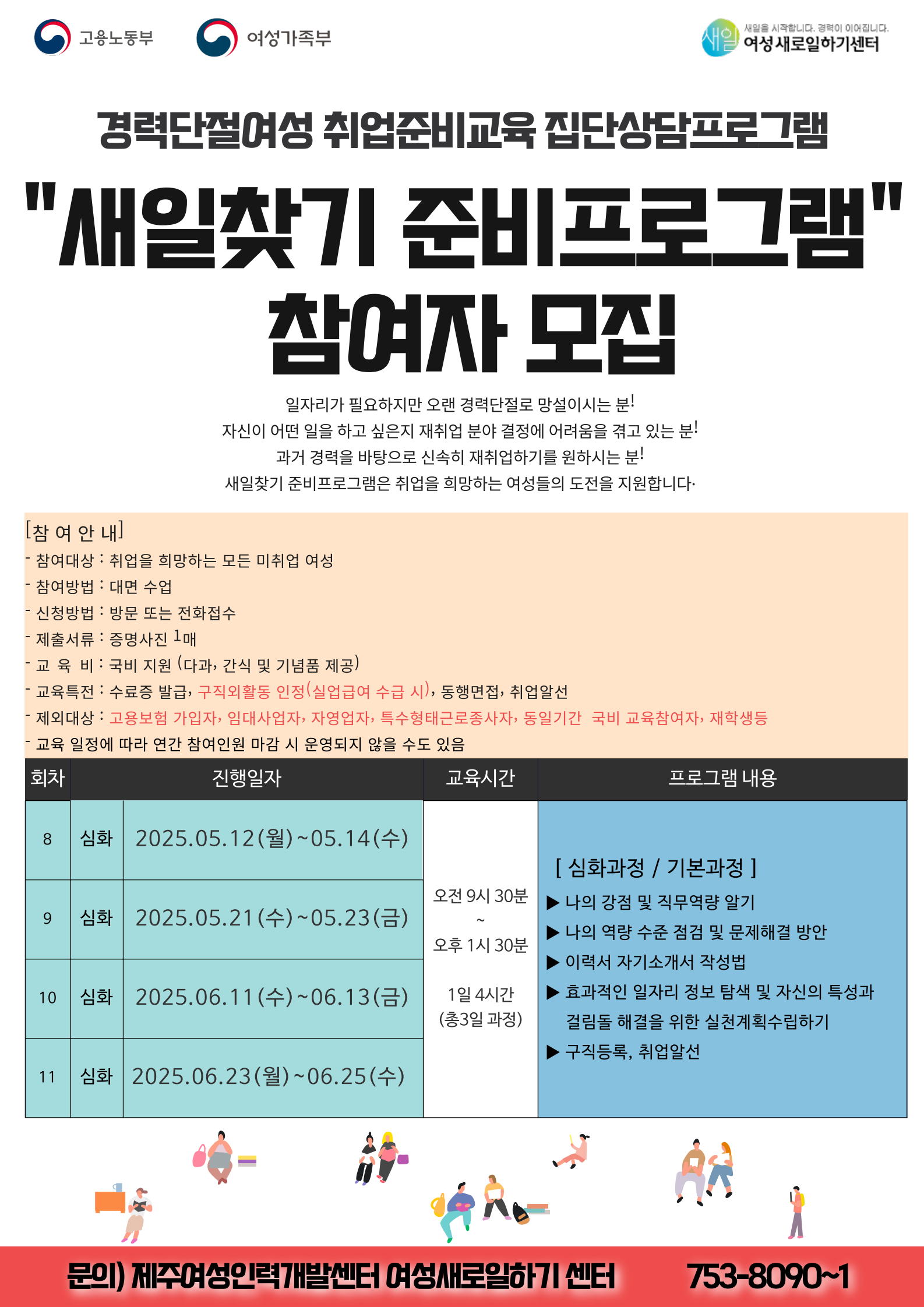 경력단절여성 취업준비교육 집단상담프로그램 