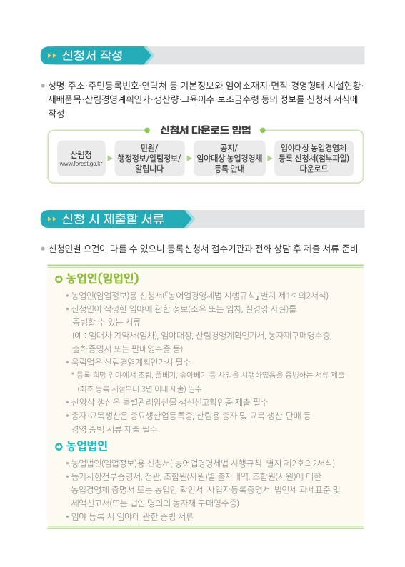 임업 경영체 등록 안내 첨부이미지