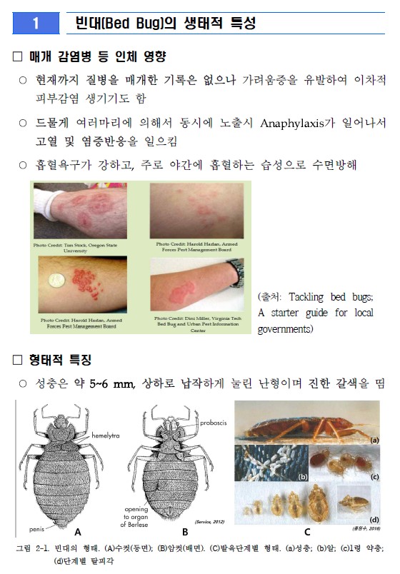 빈대 특징, 발견, 방제 방법 첨부이미지