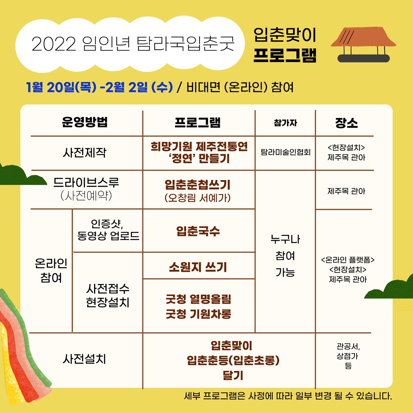 2022 임인년 탐라국 입춘굿[비대면 온라인 생중계]1